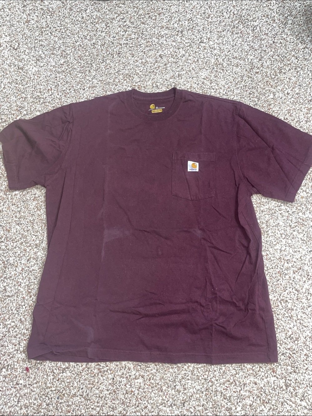 Carhartt Men's Pocket Tee in Burgundy
